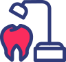 Teeth Cleaning Icon Blue and Pink